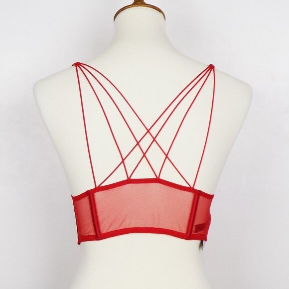 nwt VS strappy crop bralette bra sexy mesh - Picture 5 of 5